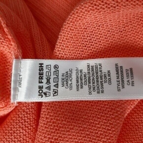 JOE FRESH - New Fine Knit Tank Sleeveless V-Neck Top Shell Pink Sz S - Picture 10 of 10